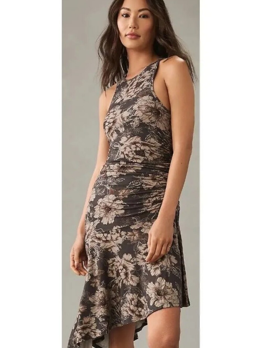 Anthropologie Daily Practice Assymetrical Ruched Dress